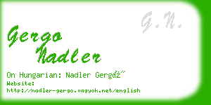 gergo nadler business card